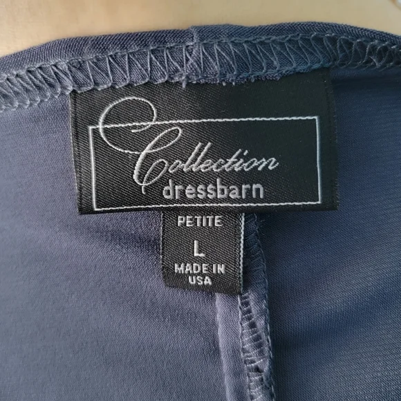 Dressbarn Collection Sz PL Gray Embellished sleeveless top scalloped whimsy - Picture 8 of 8